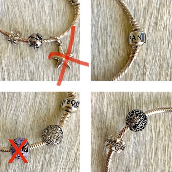 NWOT AUTH PANDORA MOMENTS BRACELETE W/ CHARMS - Picture 7 of 13